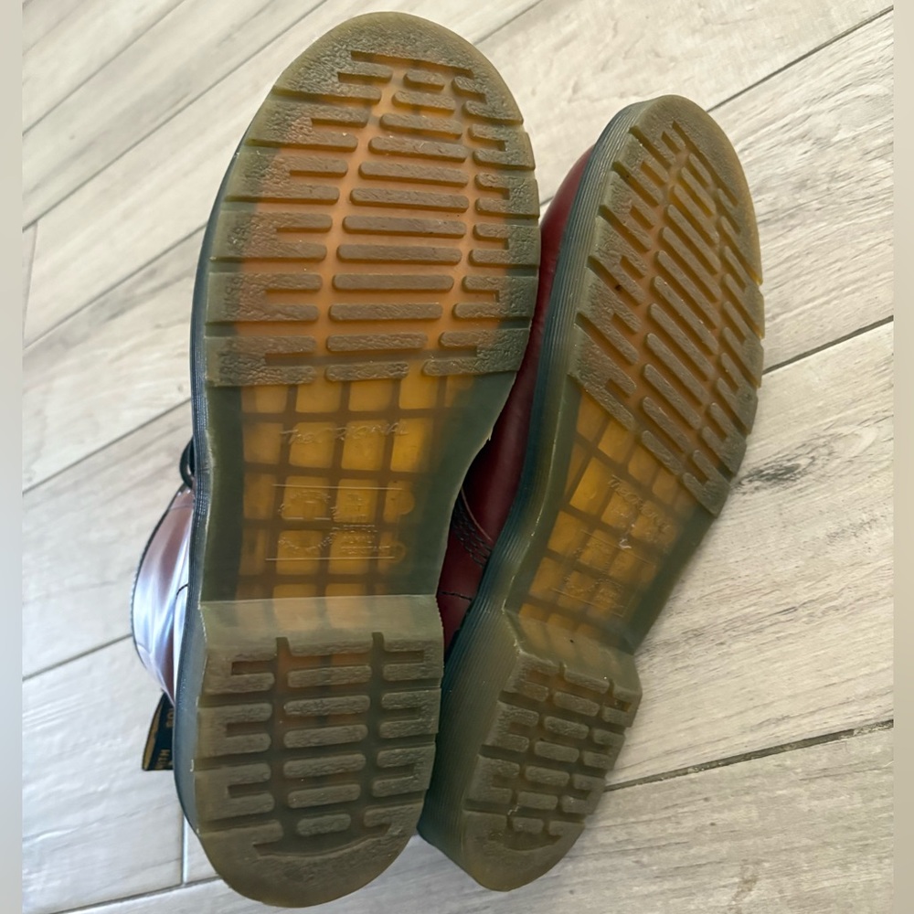 Dr. Martens 1460 Red Leather Boots - Picture 3 of 4